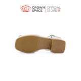  Dép Quai Hậu Bé Gái Lấp Lánh, Quai Chéo, Đế Độn 2cm | Crown Space CRUK7041 