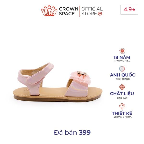 Sandal Quai Hậu Bé Gái Êm Ái, Bảo Vệ, Dễ Thương Cho Bé | Crown Space CRUK7042