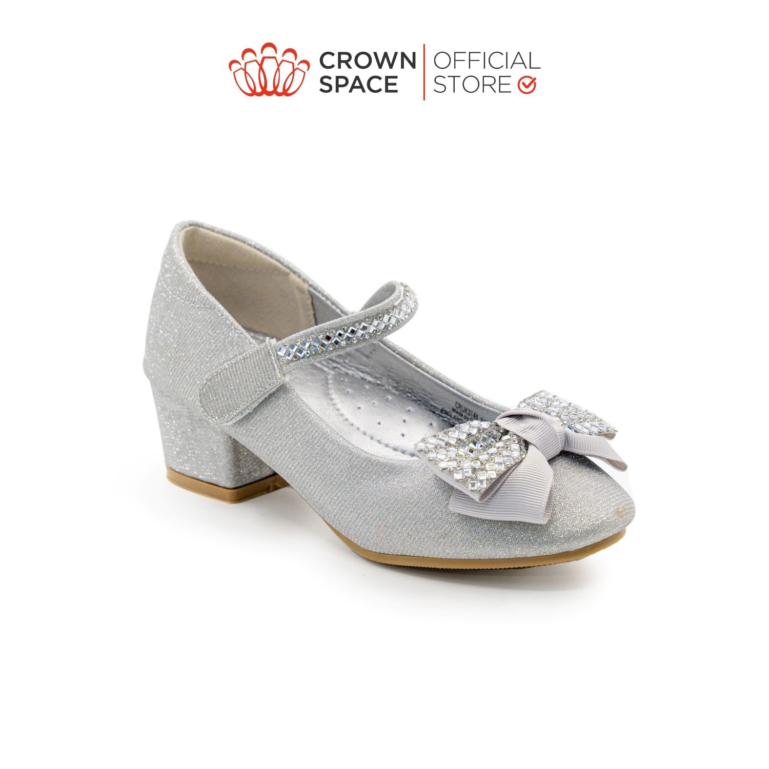  Giày Búp Bê Cao Gót Trẻ Em Cao Cấp Chính Hãng Crown Space Dành Cho Bé Gái Đi Chơi Đi Học CRUK3146 Size 30 - 36 