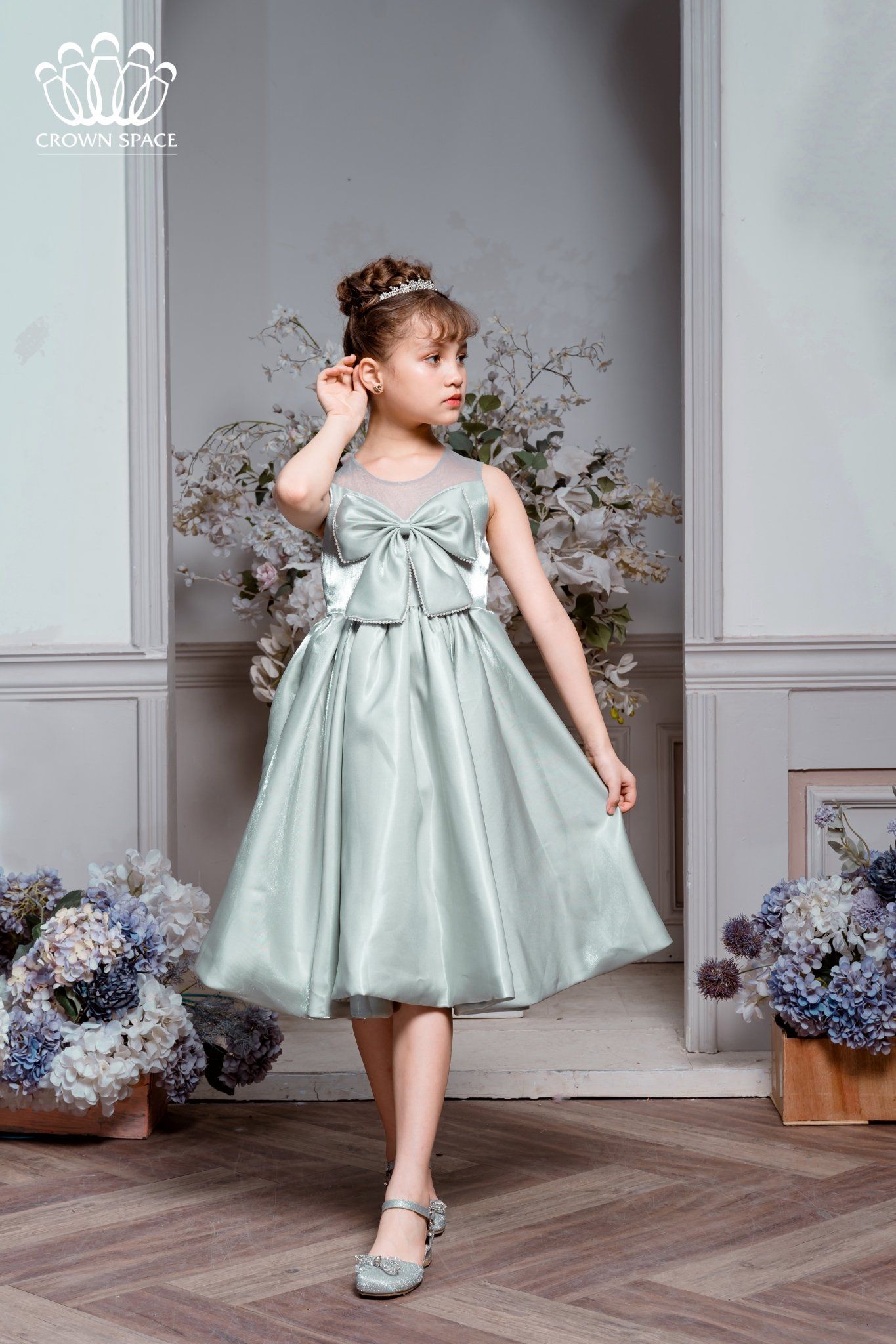  Váy Công Chúa Dành Cho Bé Gái Phiên Bản Limited Crown Kids CKGS3832034 Size 17 - 33Kg 