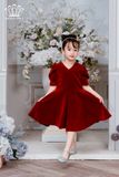  Váy Nhung Tay Bồng Mềm Mịn, Lộng Lẫy, Thoải Mái | Crown Space CKGS5832503 