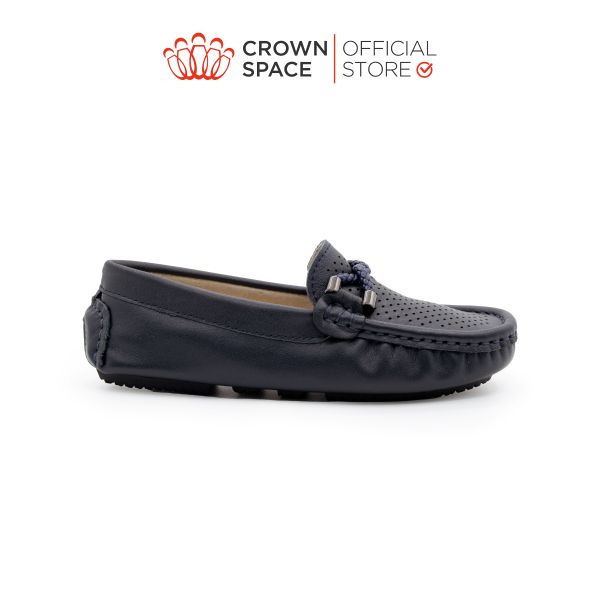  Giày Moccasin Trẻ Em Cao Cấp Chính Hãng Crown Space Dành Cho Bé Trai CRUK453 Size 26-36 