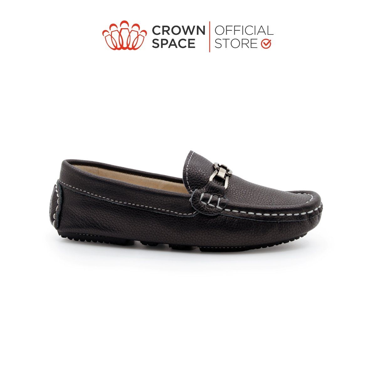  Giày Moccasin Trẻ Em Cao Cấp Chính Hãng Crown Space Dành Cho Bé Trai CRUK451 Size 26-36 