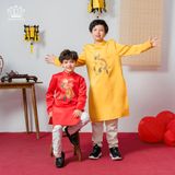  Áo Dài Gấm Dành Cho Bé Trai Crown Kids Cao Cấp CKBL9933112 Size 12 - 43Kg 