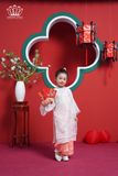  Áo Dài Voan Dành Cho Bé Gái Crown Kids Cao Cấp CKGL9933101 Size 14 - 25Kg 