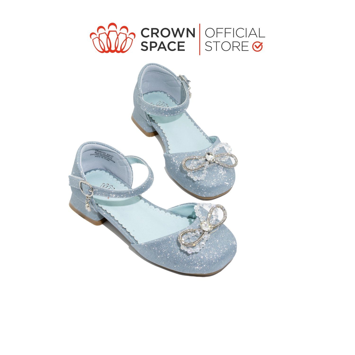  Giày Búp Bê Trẻ Em Cao Cấp Chính Hãng Crown Space Dành Cho Bé Gái Đi Chơi Đi Học CRUK3151 Size 31 - 36 