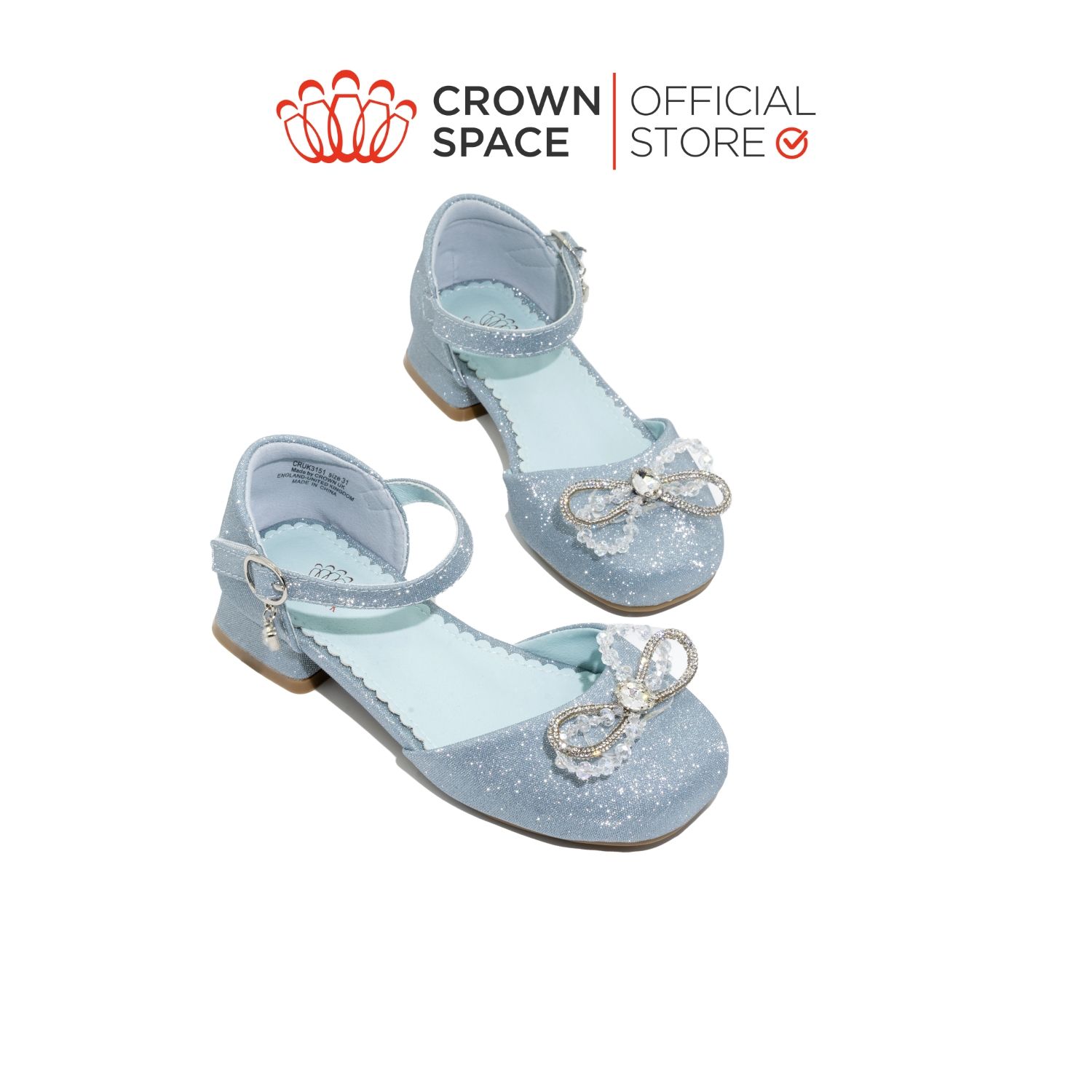  Giày Búp Bê Trẻ Em Cao Cấp Chính Hãng Crown Space Dành Cho Bé Gái Đi Chơi Đi Học CRUK3153 Size 25 - 30 