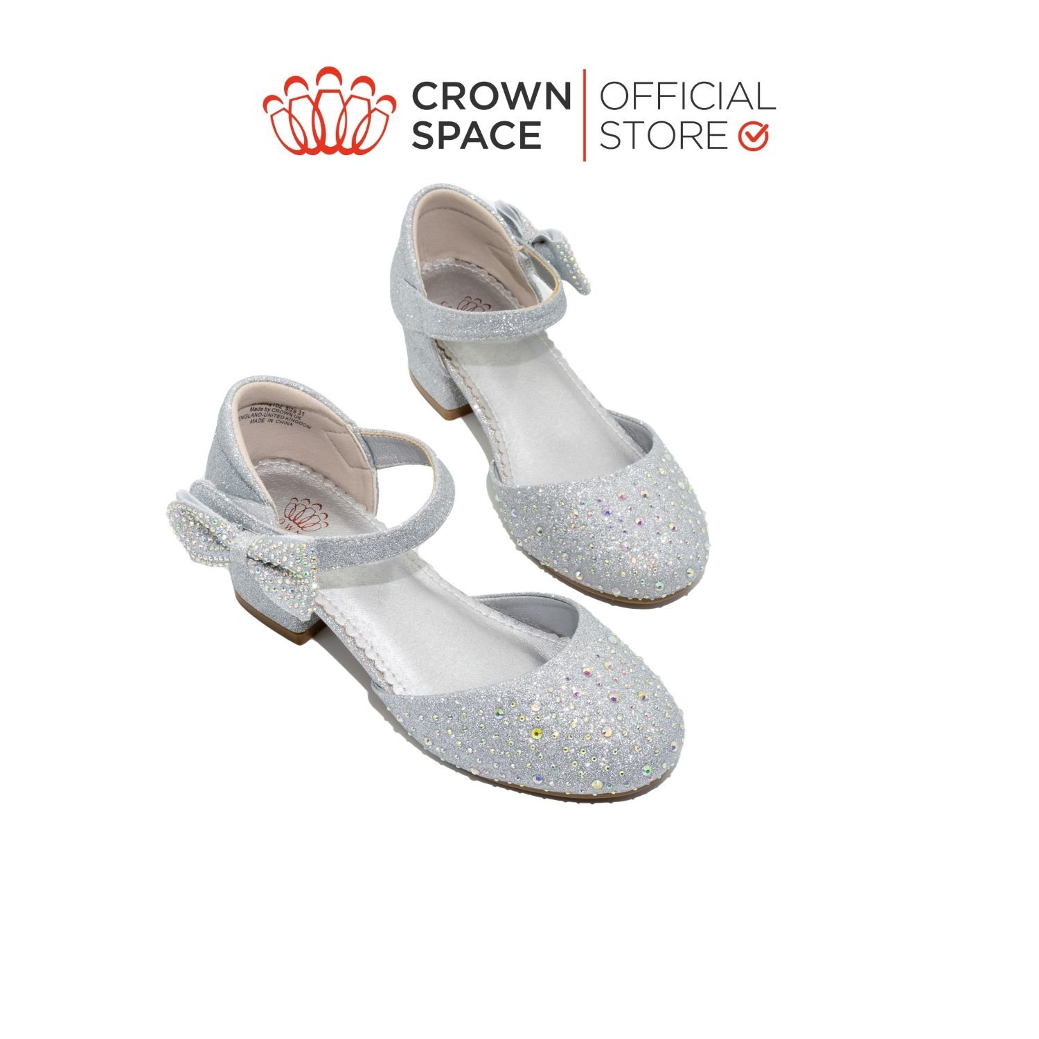  Giày Búp Bê Trẻ Em Cao Cấp Chính Hãng Crown Space Dành Cho Bé Gái Đi Chơi Đi Học CRUK3152 Size 31 - 36 