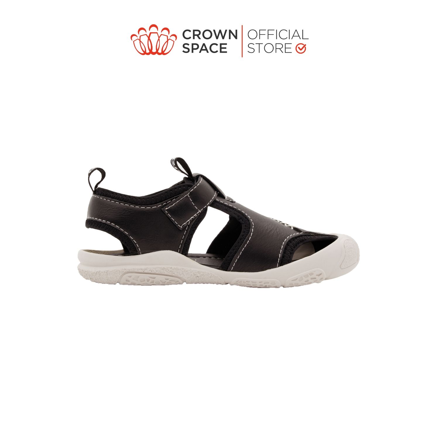  Dép Quai Hậu Sandals Bít Mũi Trẻ Em Cao Cấp Chính Hãng Crown Space Dành Cho Bé Trai Đi Chơi Đi Học CRUK653 Size 32 - 37 