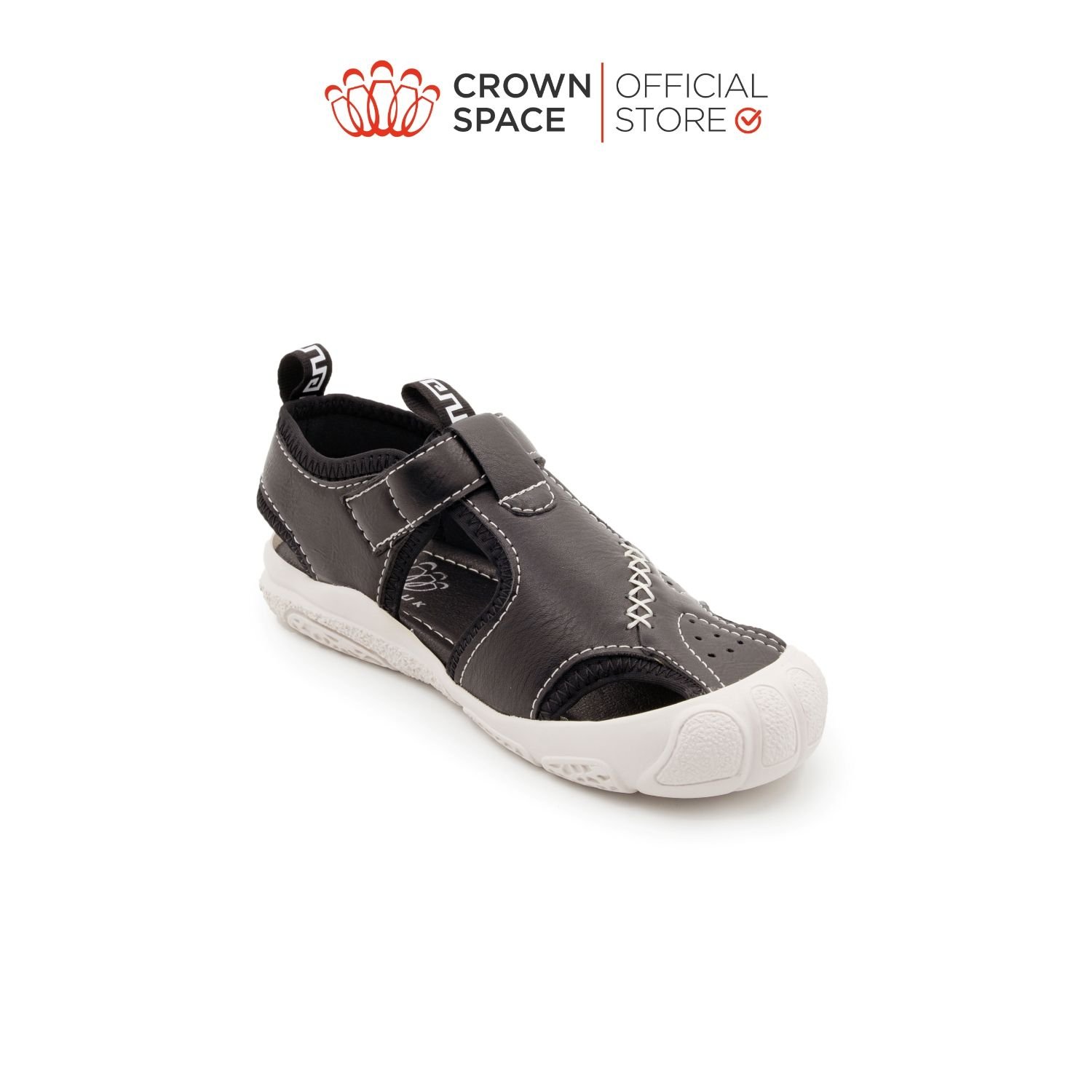  Dép Quai Hậu Sandals Bít Mũi Trẻ Em Cao Cấp Chính Hãng Crown Space Dành Cho Bé Trai Đi Chơi Đi Học CRUK653 Size 32 - 37 