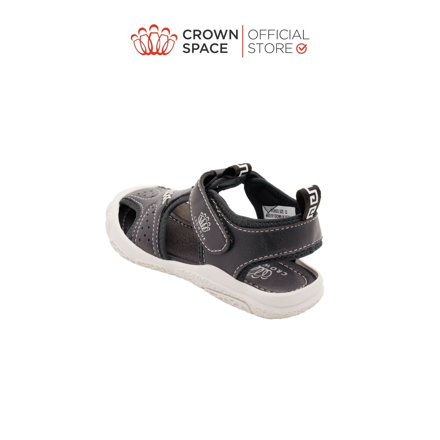  Dép Quai Hậu Sandals Bít Mũi Trẻ Em Cao Cấp Chính Hãng Crown Space Dành Cho Bé Trai Đi Chơi Đi Học CRUK653 Size 32 - 37 