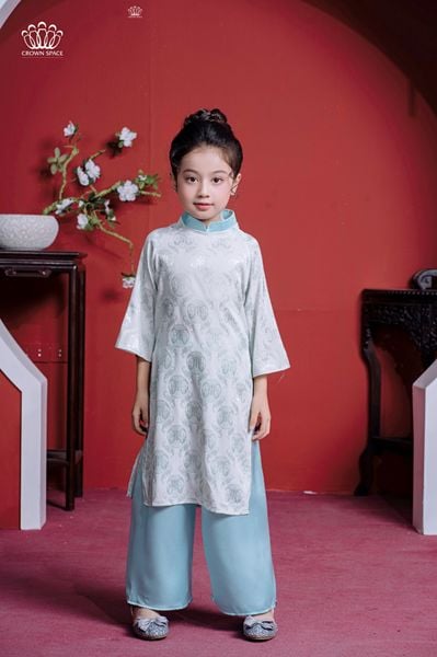 Áo Dài Tơ Tằm Bé Gái Cao Cấp, Cách Tân, Sang Trọng | Crown Space CKGS9941901