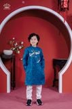  Áo Dài Bé Trai Màu Xanh Mềm Mại, Thanh Lịch, Thoải Mái | Crown Space CKBL9942006 
