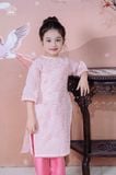  Áo Dài Tơ Bé Gái Màu Hồng, Ngọt Ngào, Thanh Lịch | Crown Space CKGL9942101/CKGL9942102 