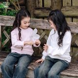  Áo Nỉ Cotton Bé Gái Đính Hoa To Xinh Xắn Năng Động | Crown Space CKGL5141210 