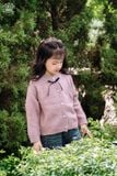  Áo Khoác Cardigan Len Bé Gái Cổ Tròn 2 Màu Đính Nơ | Crown Space CKGL6441526 