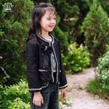  Áo Khoác Dạ Tweed Bé Gái Tiểu Thư | Crown Space CKGL6341528 