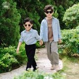  Áo Sơ Mi Bé Trai Cao Cấp, Thoáng Mát, Độc Quyền | Crown Space CKBL6241602 