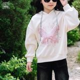  Áo Nỉ Hoodie Bé Gái Bướm Hồng Cá Tính Năng Động | Crown Space CKGL5141216 