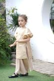  Áo Dài Cách Tân Bé Gái Màu Kem, Hiện Đại, Thanh Lịch | Crown Space CKGS9922901 