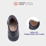  Giày Da Lì Bé Trai Cao Cấp, Êm Chân, Chống Trơn Trượt | Crown Space CRUK168 