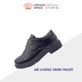  Giày Da Lì Bé Trai Cao Cấp, Êm Chân, Chống Trơn Trượt | Crown Space CRUK168 