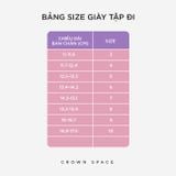  Hướng dẫn đo chân + Bảng Size 