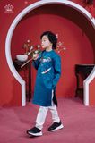  Áo Dài Bé Trai Màu Xanh Mềm Mại, Thanh Lịch, Thoải Mái | Crown Space CKBL9942006 