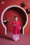  Áo Dài Nhung The Bé Gái Màu Hồng Tinh Tế, Sang Trọng, Dịu Dàng | Crown Space CKGL9942201/CKGL9942202 
