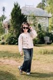  Áo Cardigan Len Bé Gái Cổ Tròn 2 Màu Hồng Be Lấp Lánh | Crown Space CKGL6441525 