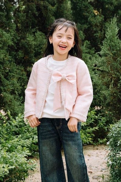 Áo Khoác Dạ Tweed Bé Gái Tiểu Thư | Crown Space CKGL6341528