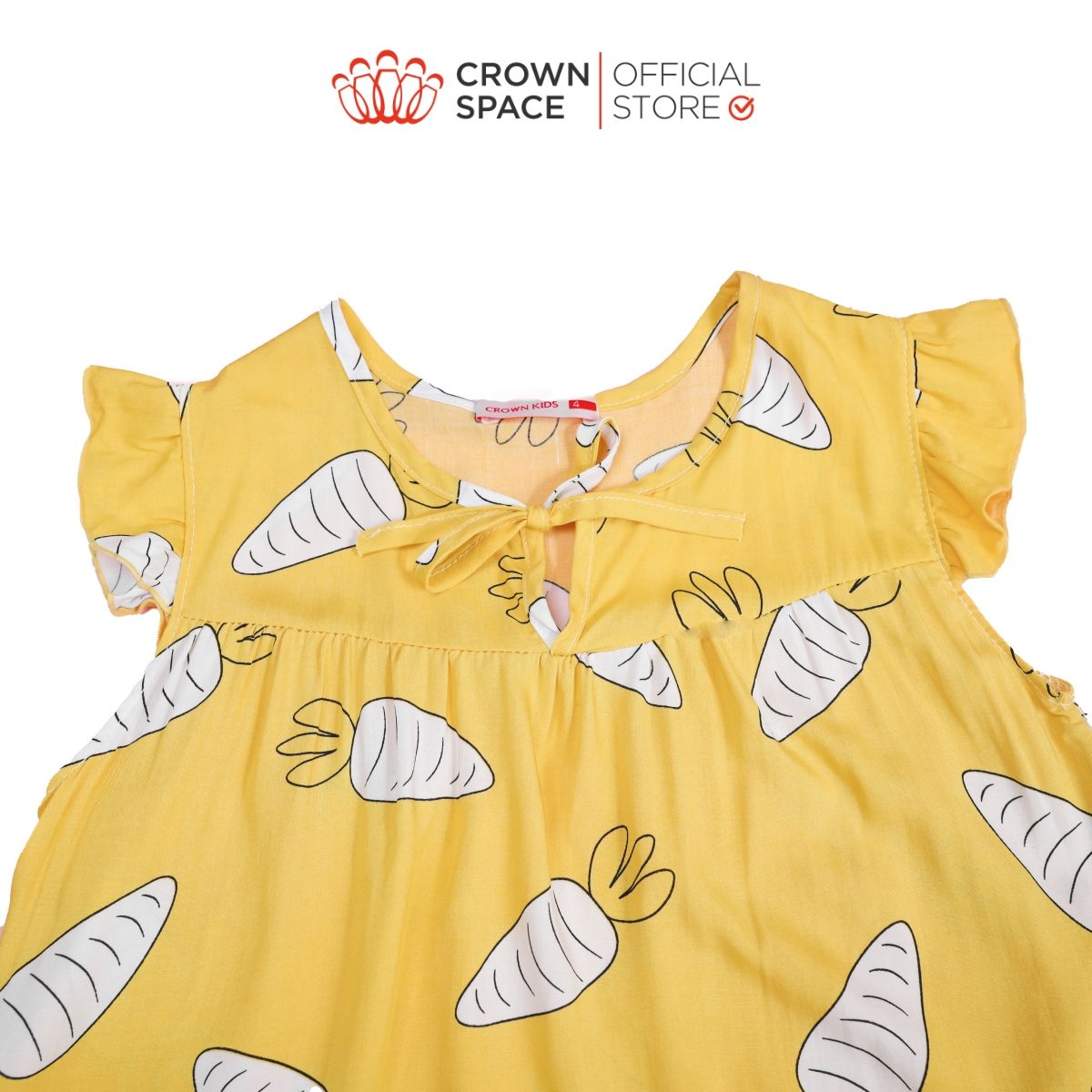  Bộ Mặc Nhà Dành Cho Bé Gái Crown Kids CKGS2911201 Size 14 - 28Kg 