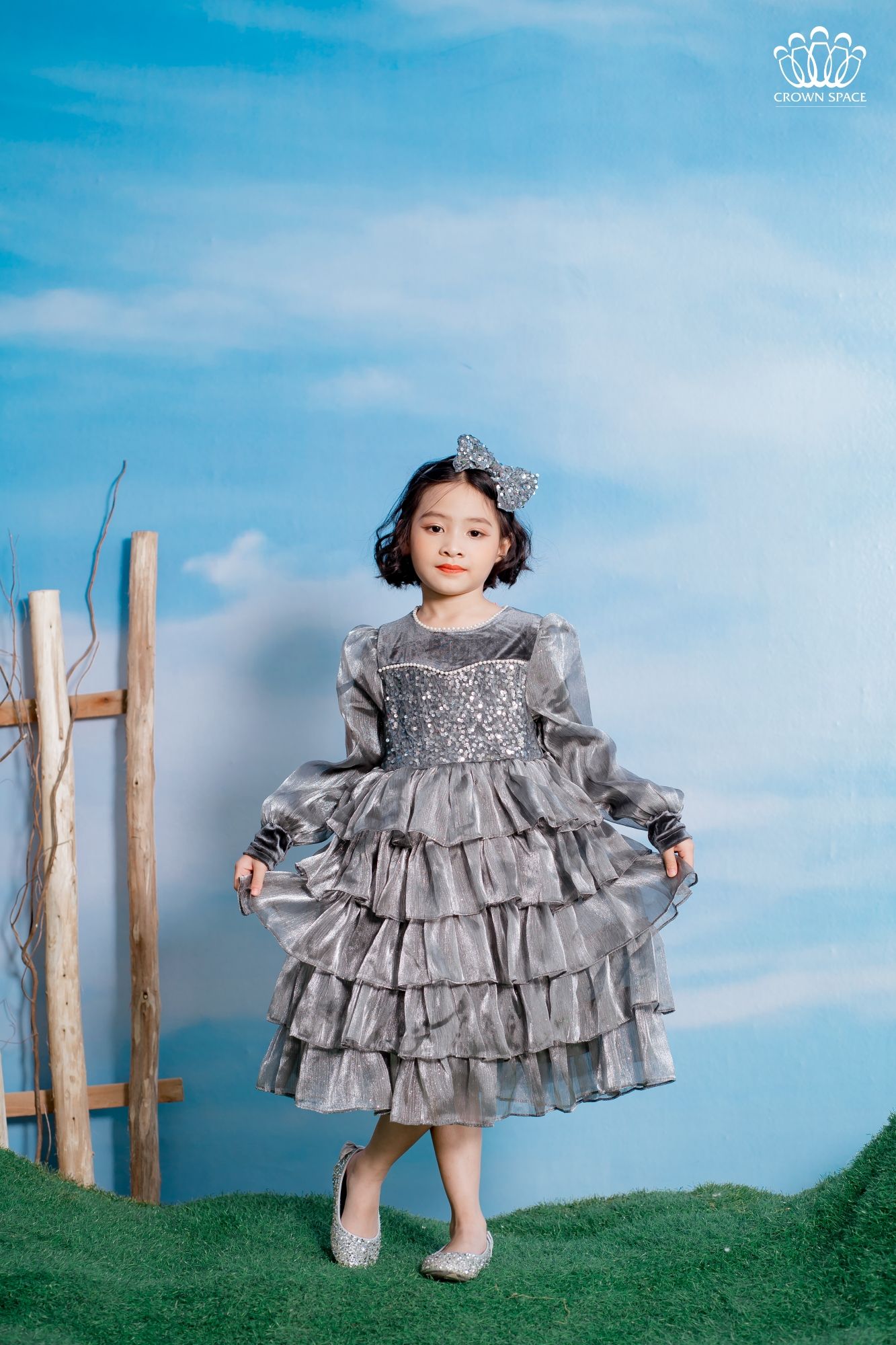  Váy Công Chúa Dành Cho Bé Gái Phiên Bản Limited Crown Kids CKGL6822214 Size 13 - 28Kg 