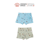  Combo 2 Quần Chip Bé Trai Kháng Khuẩn, Thoáng Mát | Crown Space CKBS8020301 
