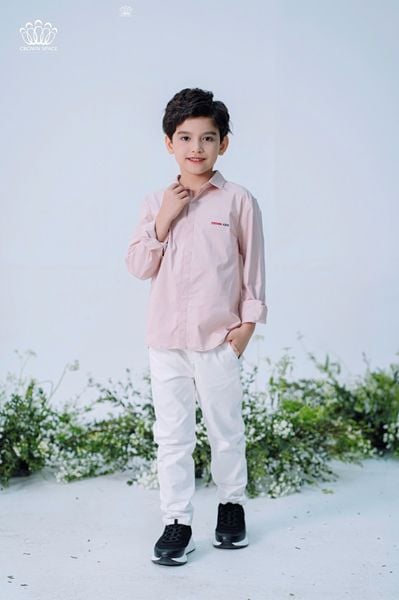 Áo Sơ Mi Bé Trai Cao Cấp, Thoáng Mát, Độc Quyền | Crown Space CKBL6241602