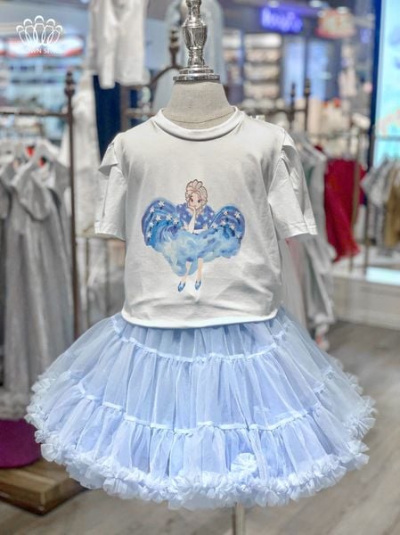  Combo Váy Áo Công Chúa Bé Gái Elsa, Cao Cấp, Mềm Mại, Thoáng Mát | Crown Space CKGS3950120 