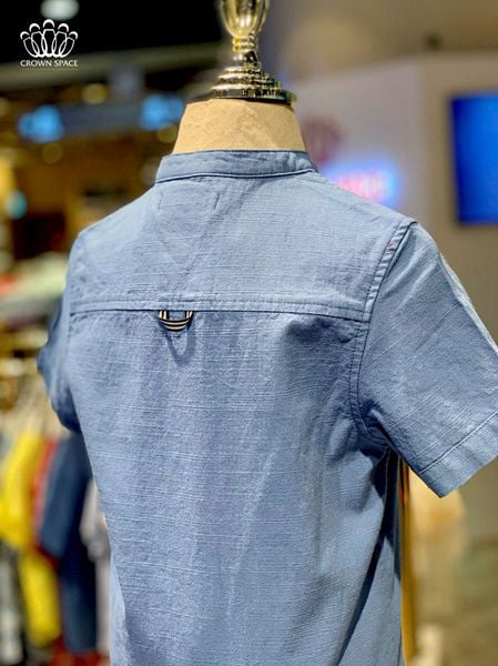  Áo Sơ Mi Vải Thô Bé Trai Cao Cấp, Thoáng Mát, Năng Động, Phong Cách | Crown Space CKBS2250202 