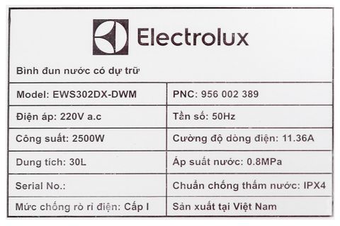 Bình nước nóng Electrolux EWS302DX-DWM