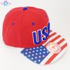 Nón Snapback Đỏ Vành Cờ USA