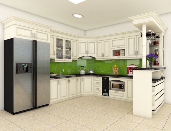  Tủ bếp gia đình hiện đại TB2 