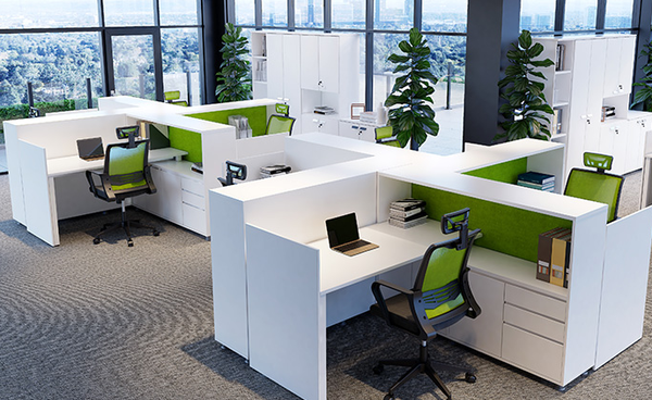  Cụm bàn làm việc 4 vị trí D02 