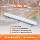  Máng Đèn LED Kín Nước Nanoco - Loại Đơn Dài 1.2m NWP112 