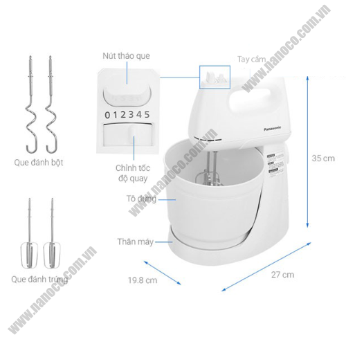  Máy đánh trứng Panasonic MK-GB3WRA 