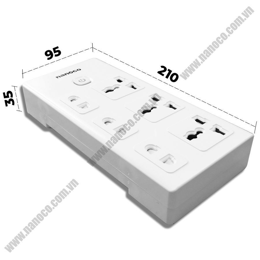  Ổ Cắm Có Dây Nanoco NES3332-3 