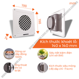  Quạt hút Mini 8W Nanoco NMV1421 mỏng, nhỏ gọn 