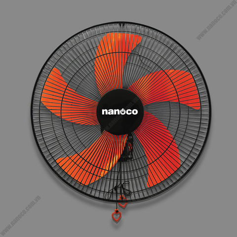 Quạt Treo Tường Nanoco NWF1606 (Màu Đen Cam) 