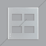  2 gangs - 4 devices plate Wide Series Panasonic 