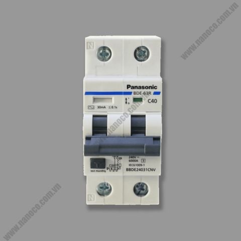  Cầu dao bảo vệ quá tải RCBO Panasonic 2P1E 