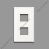  Mặt góc vuông dùng cho 2 thiết bị Full White Color Panasonic WZV7842W 