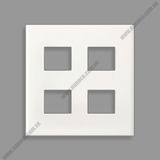  2 gang - 4 devices plate Full Color Panasonic WZV7844W 